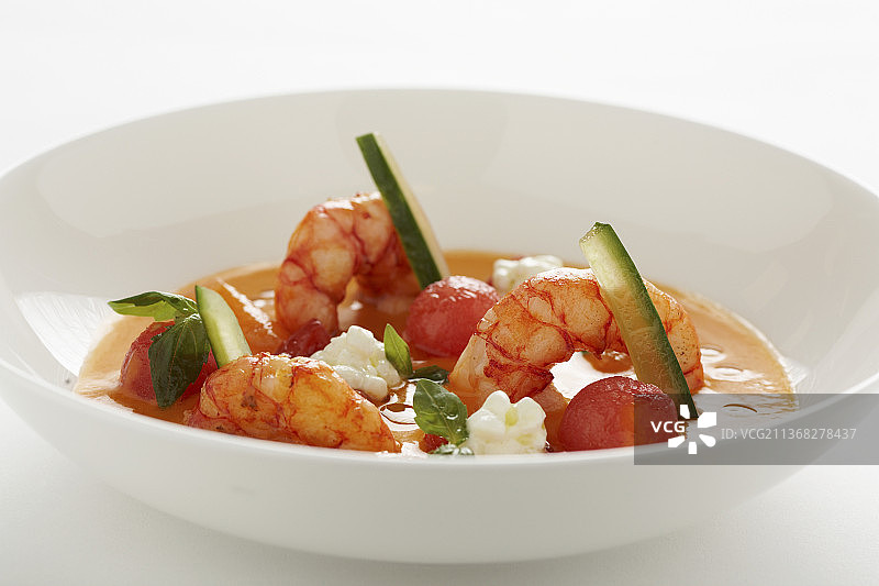 冰镇虾汤图片素材