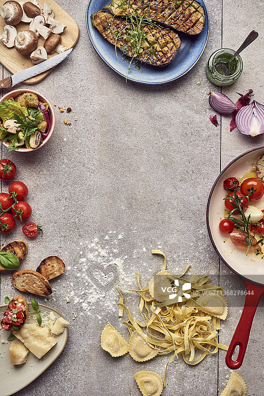 意大利菜肴的食材图片素材