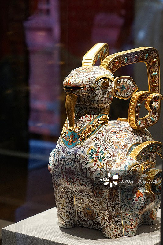 承恩寺燕京八绝博物馆景泰蓝羊文物图片素材