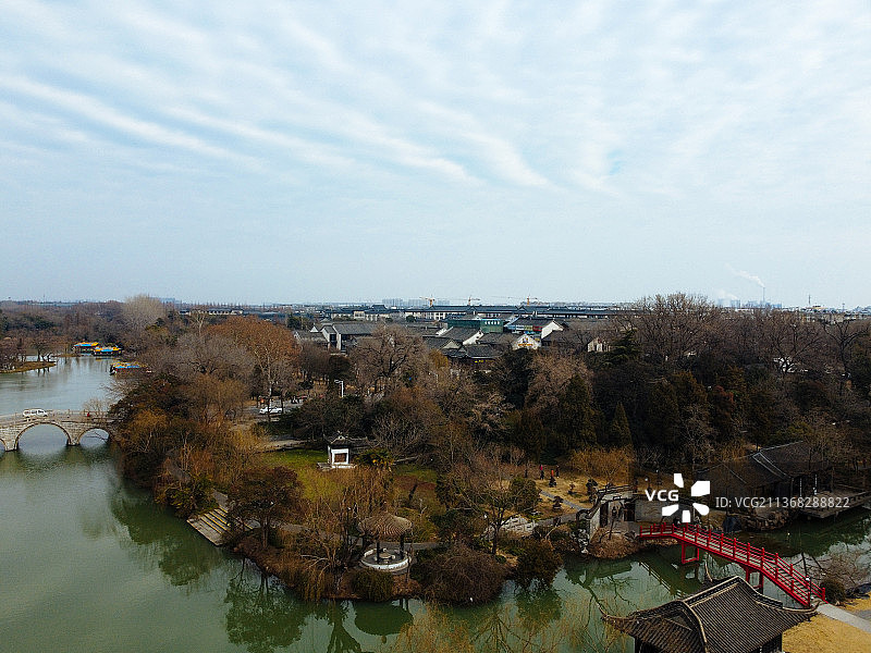扬州 瘦西湖 大虹桥 长堤春柳 法海寺 宋夹城 大明寺图片素材