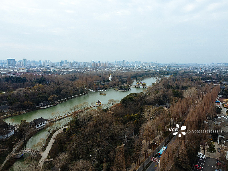 扬州 瘦西湖 大虹桥 长堤春柳 法海寺 宋夹城 大明寺图片素材