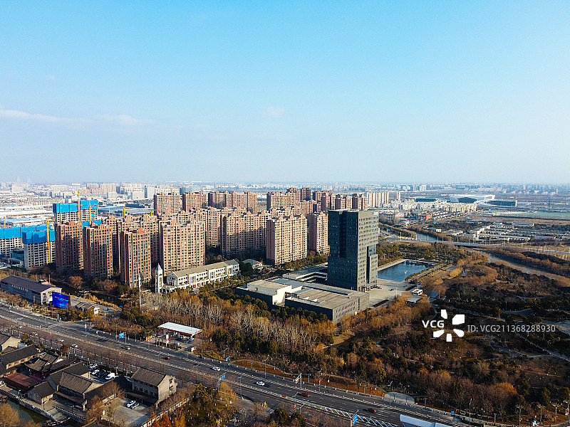 盐城 海盐博物馆 中海天钻 金融城 永兴寺 盐商会馆 串场河 开放大道 兴业大厦图片素材