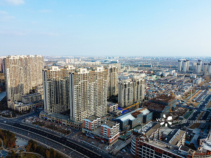 盐城 海盐博物馆 中海天钻 金融城 永兴寺 盐商会馆 串场河 开放大道 兴业大厦图片素材