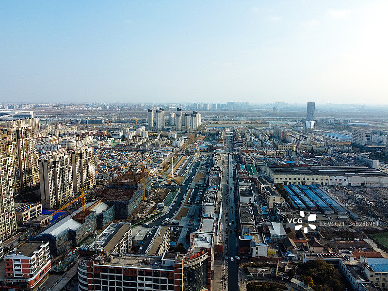 盐城 海盐博物馆 中海天钻 金融城 永兴寺 盐商会馆 串场河 开放大道 兴业大厦图片素材
