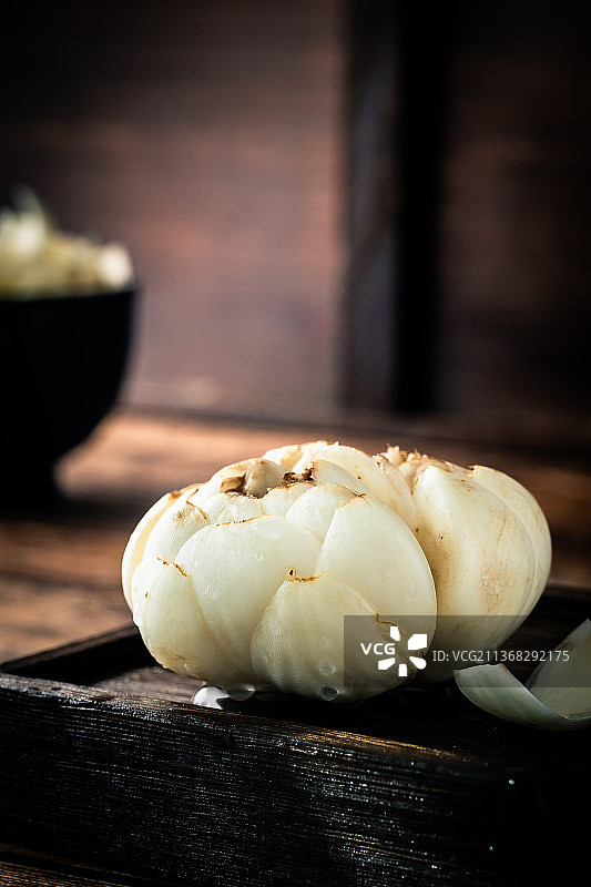 新鲜食用百合像花儿一样图片素材