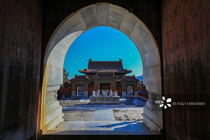 河北遵化清东陵慈禧陵石五供图片素材