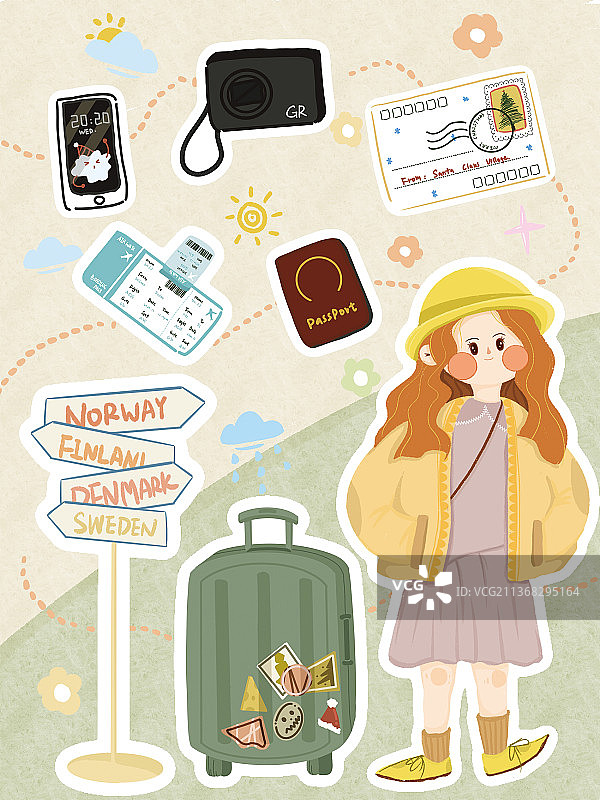 ON MY WAY-旅行系列 贴纸图片素材
