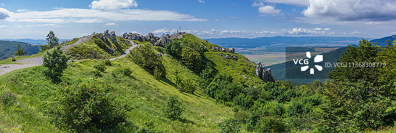保加利亚旧扎戈拉希普卡全景风光图片素材