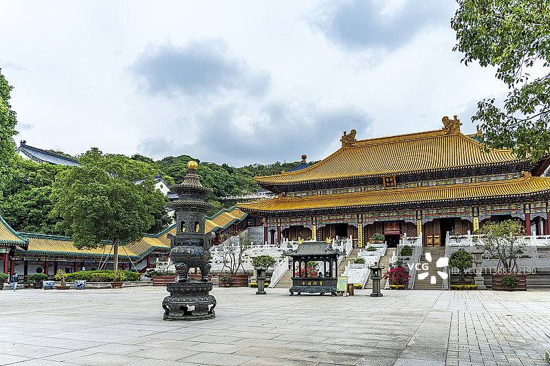 普陀山宝陀讲寺建筑风景图片素材