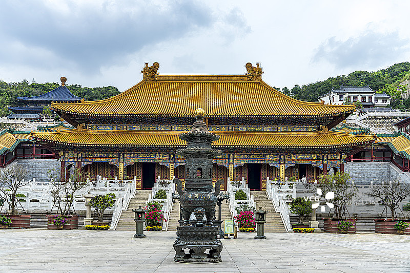普陀山宝陀讲寺建筑风景图片素材