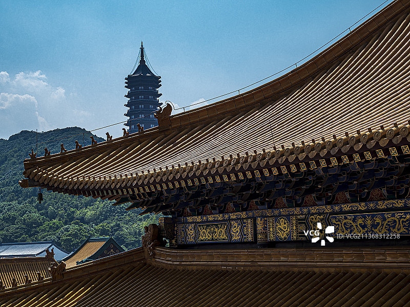 普陀山宝陀讲寺建筑风景图片素材