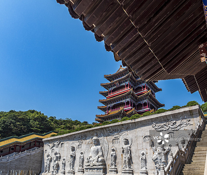 普陀山宝陀讲寺建筑风景图片素材