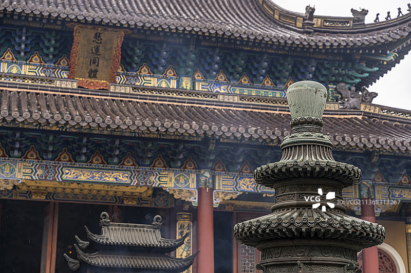 普陀山补怛紫竹林禅院建筑风景图片素材