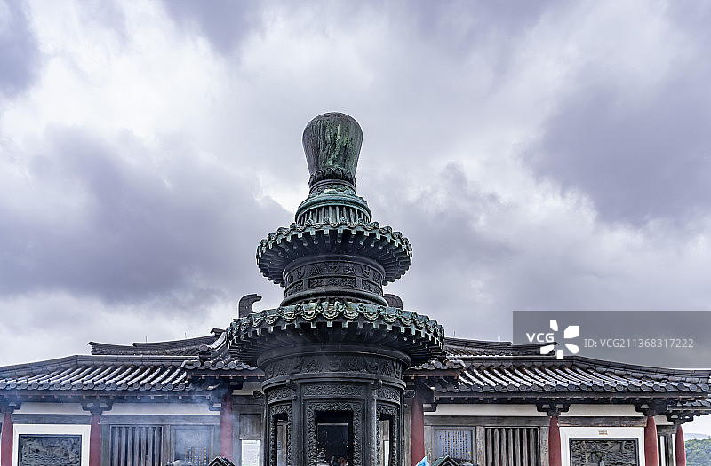 普陀山不肯去观音院建筑风景图片素材