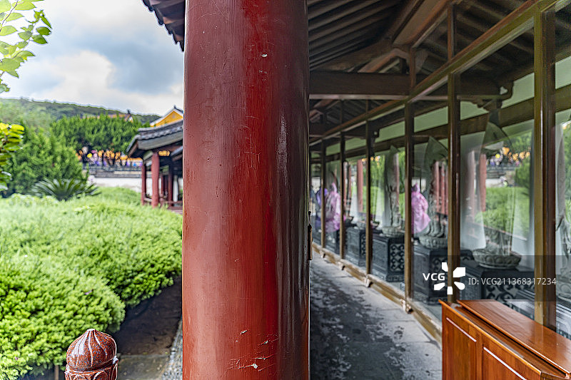 普陀山不肯去观音院建筑风景图片素材