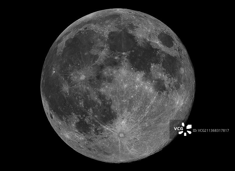 美国科罗拉多州约翰斯敦的满月夜景图片素材