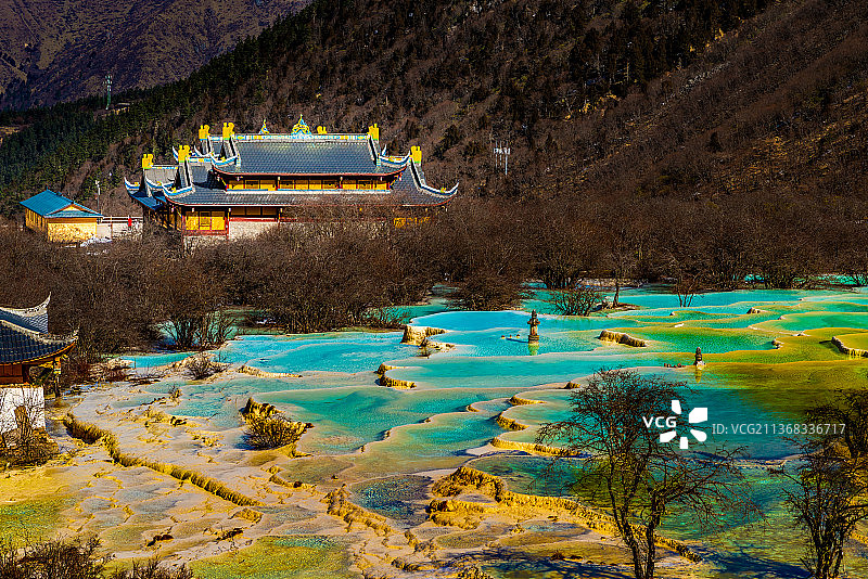 四川黄龙风景区图片素材