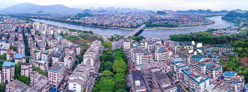 桂林虞山桥周边叠彩滨江区图片素材