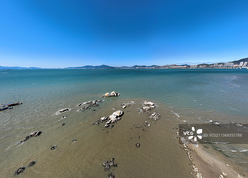 广东省惠州市惠东巽寮湾赤砂滨海公园天龙寺航拍图片素材