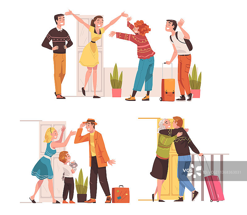 快乐的人回来了图片素材