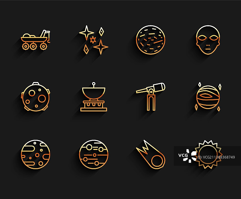 卫星天线火星探测器彗星系列图片素材