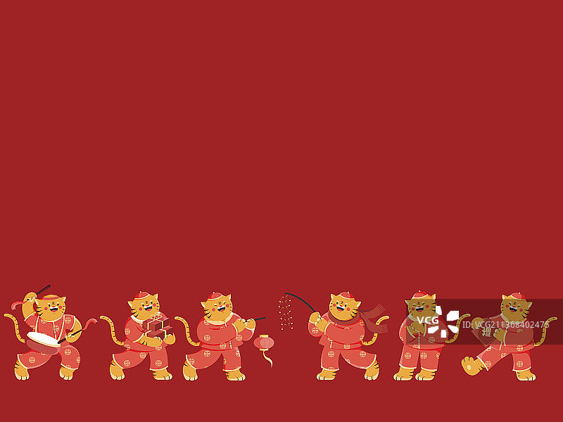 虎年可爱小老虎图片素材