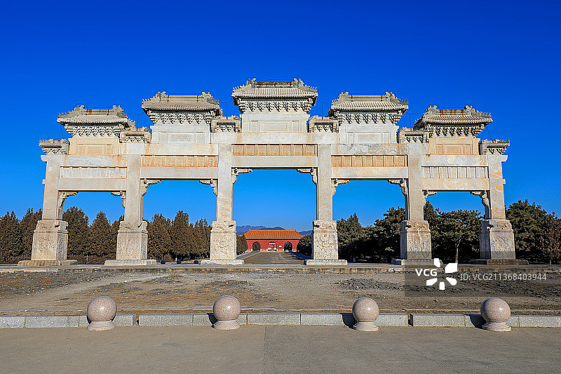 河北省遵化市清东陵石牌坊图片素材