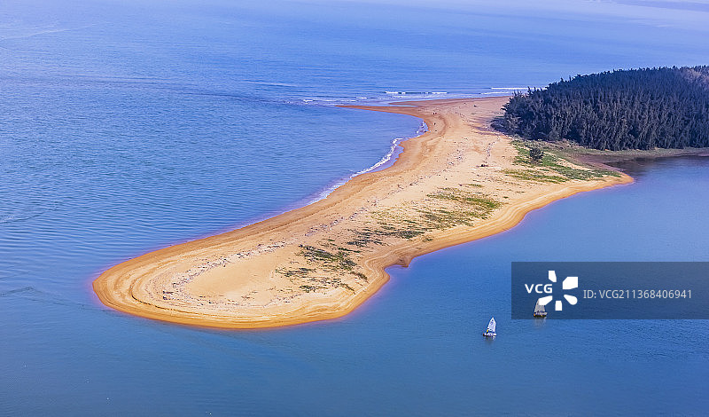 海南临高文澜江入海口风光图片素材