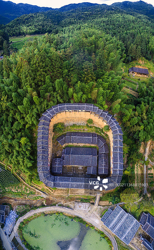 福建传统土楼民居-安良堡图片素材