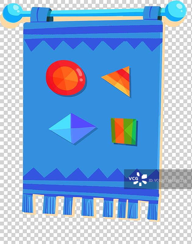 蓝色挂毯图片素材