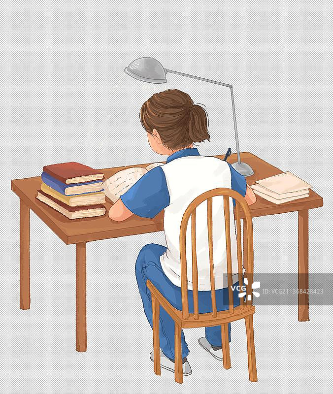 学习的学生高考插画图素图片素材