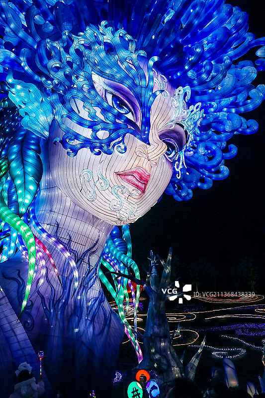 四川自贡彩灯花灯会图片素材