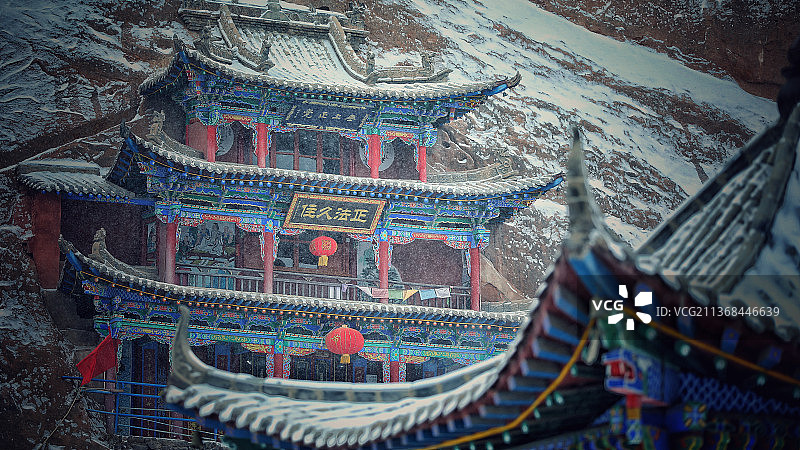 风雪马蹄寺图片素材