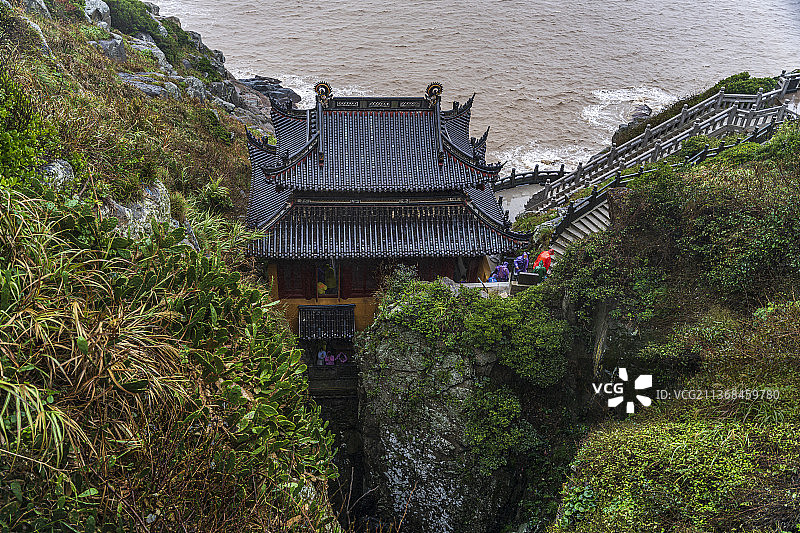 普陀山梵音洞风景图片素材