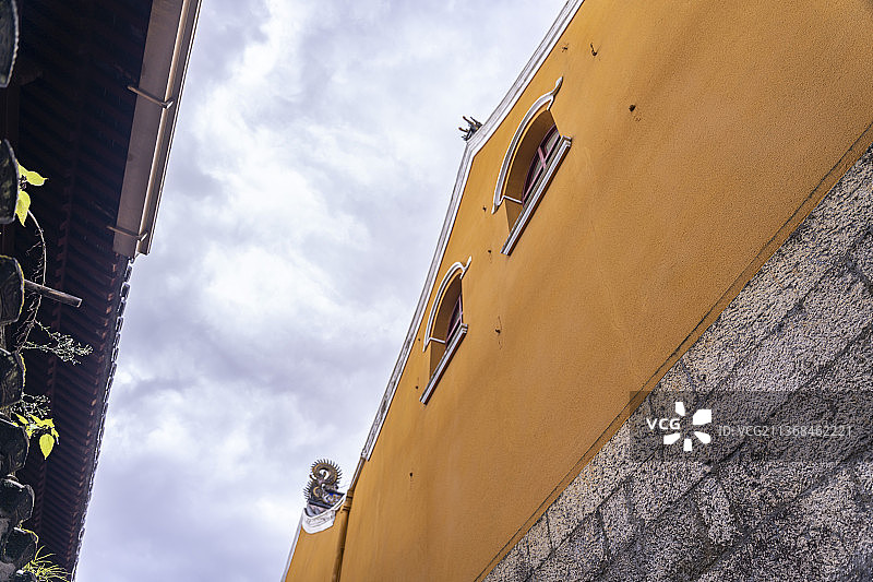 浙江普陀山观音古洞建筑风景图片素材