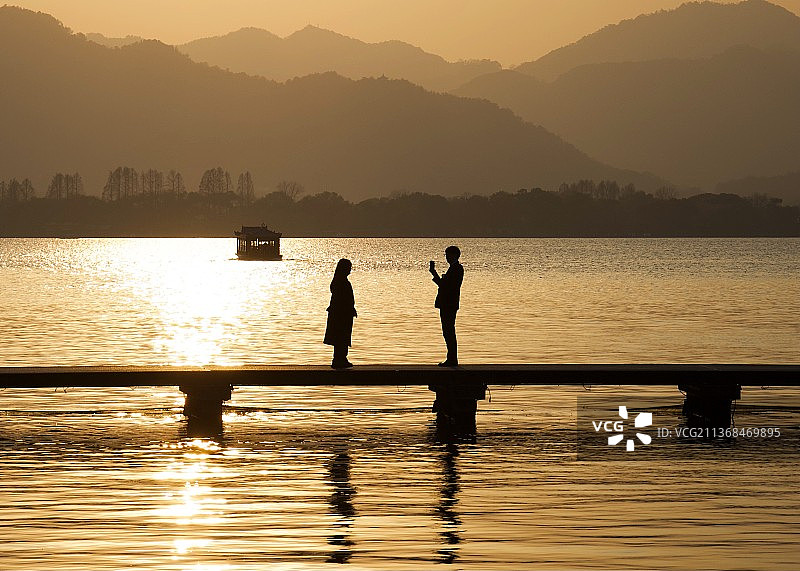 湖光山色图片素材