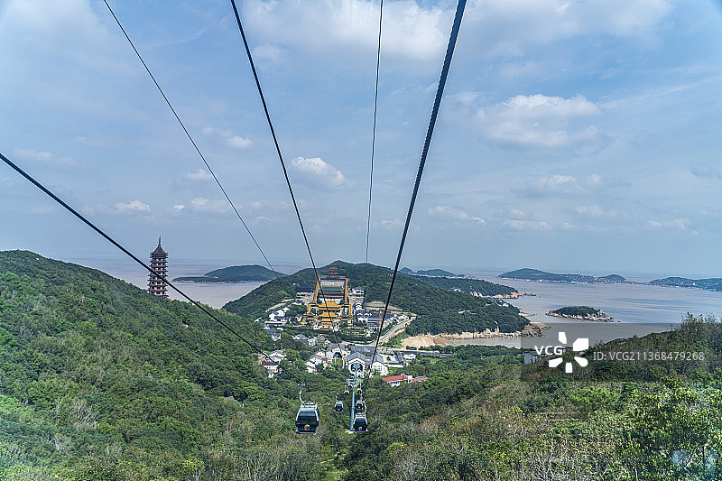 浙江普陀山慧济寺建筑风景图片素材