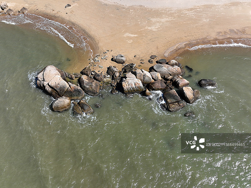 广东省惠州市惠东巽寮湾赤砂滨海公园天龙寺航拍图片素材