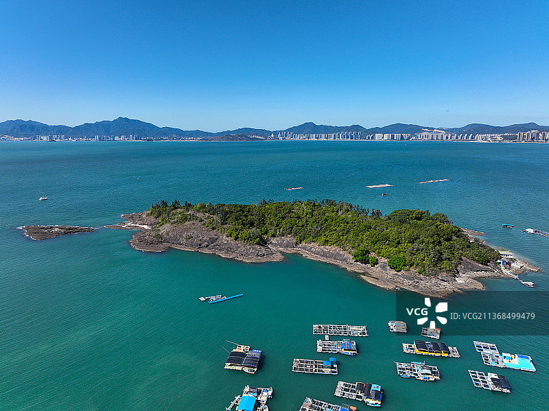 广东省惠州市惠东县巽寮湾响浪角坪仕洲航拍图片素材