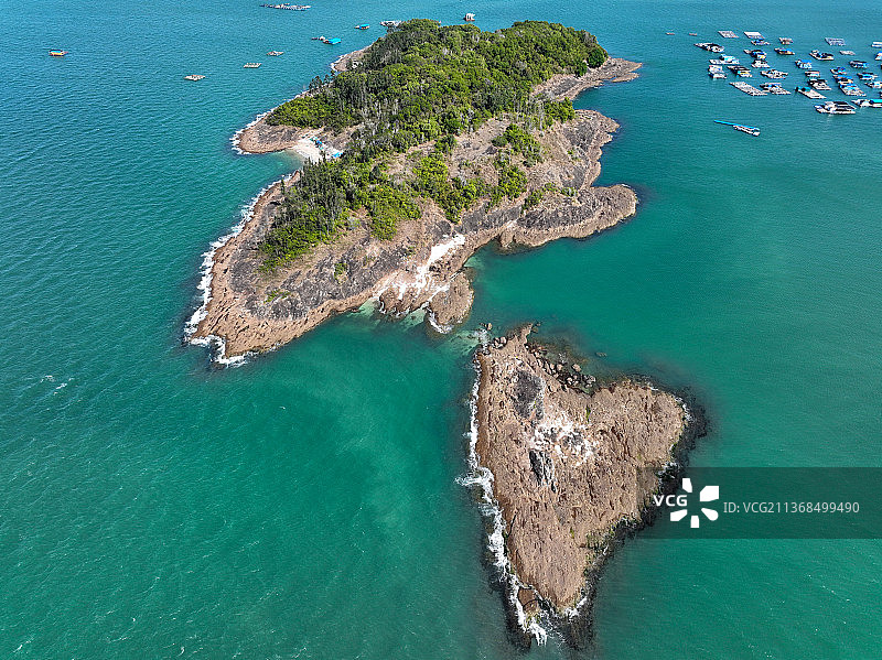 广东省惠州市惠东县巽寮湾响浪角坪仕洲航拍图片素材