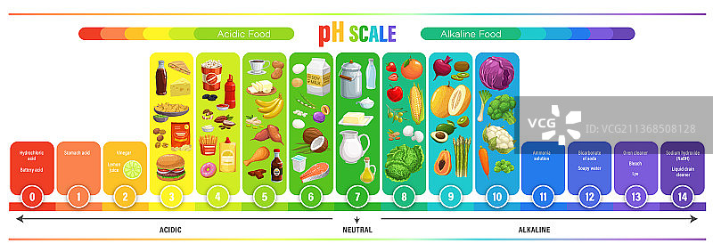 ph刻度图食物酸碱平衡测量仪图片素材
