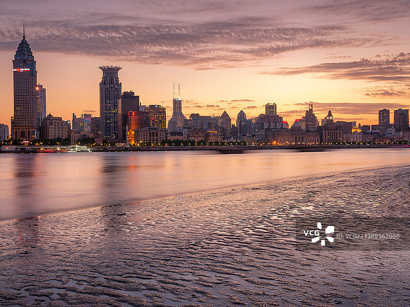 The bund sunset图片素材
