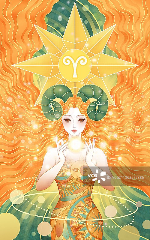 唯美十二星座之白羊座图片素材