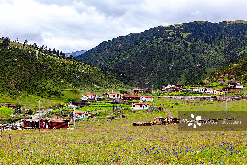 四川甘孜德格藏族乡村图片素材