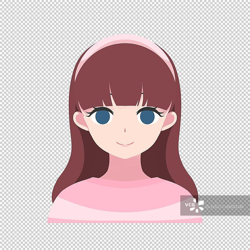 男女老少 一组卡通扁平风格人物头像图片素材