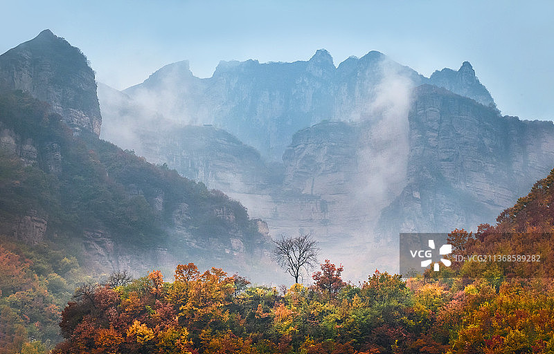 太行秋色美如画图片素材