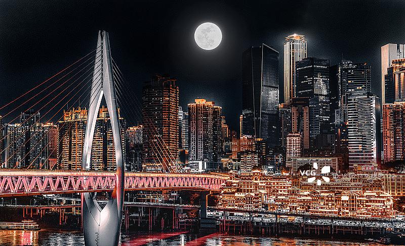 重庆夜景图片素材