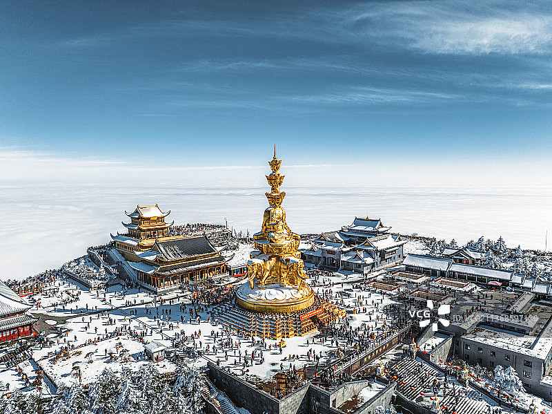 峨眉山金顶图片素材