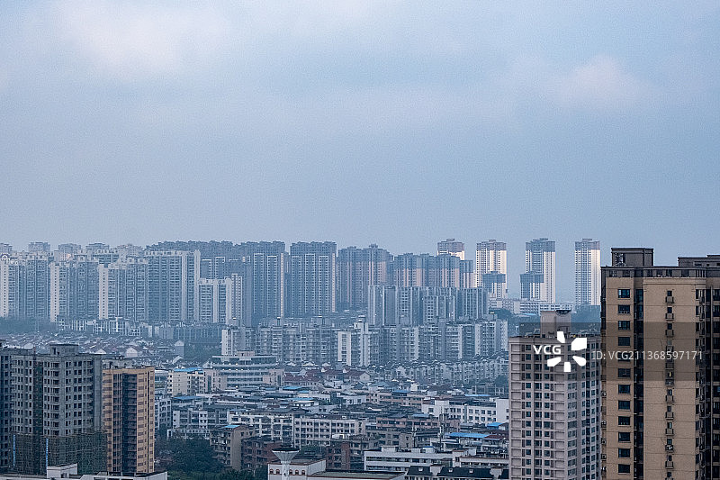 四川省内江市隆昌市城市各种角度景观图片图片素材