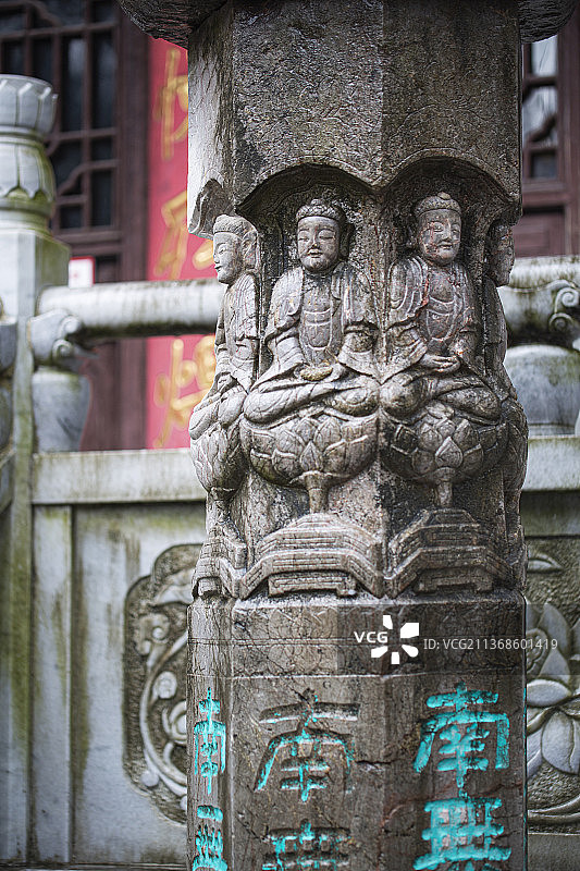 灵谷寺雕刻小景图片素材